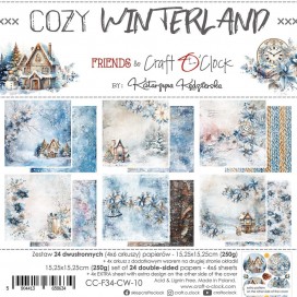 Дизайнерска хартия Cozy Winterland на Craft O`Clock 15,25/15,25 см 
